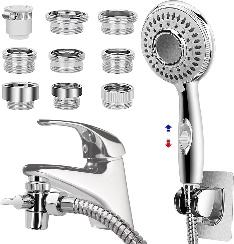 Shower Head Sink - Faucet Bathtub, Hose Sprayer Attachment with 9 Adapters, 79" Hose for Hair Washing, Pet Dog Rinse & Baby Bath, ON/OFF Extension for Tub Faucet, Utility Sink, Laundryroom, Garden | 79" Hose for Hair Washing - NewNest Australia