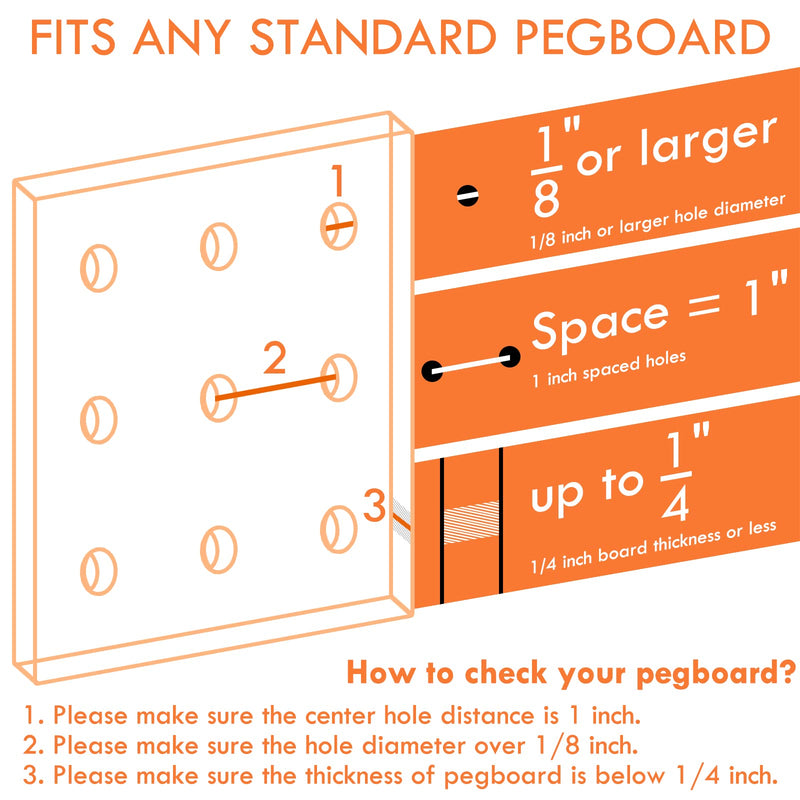 G.CORE Pegboard Hooks Accessories - 30pcs 4inch Metal Peg Board Tool Hangers, Fits 1/8 1/4 Pegs Slots, Pegboard Wall Organizer Shelving Racks, Hanging Display Storage Holders for Garage Craft Office 30 4 Inch