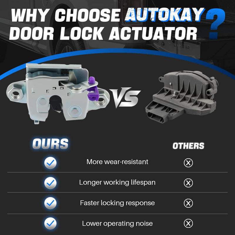 AUTOKAY 65780-0C010 Left and Right Side Tailgate Latch Lock Fit for Toyota Tundra 2000 2001 2002 2003 2004 2005 2006 RE# 65790-0C010 657800C010 657900C010