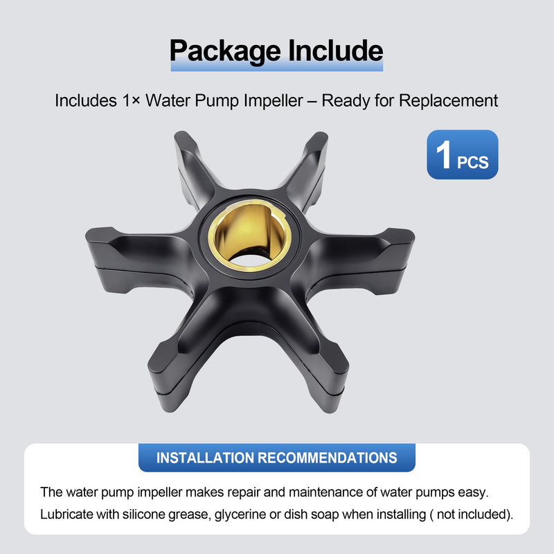 MARKGOO Water Pump Impeller 777214 396809 with Wedge Style Key for OMC Johnson Evinrude Outboard 35 40 45 48 50 55 HP Boat Motor Engine Parts Replacement Sierra 18-3368 0396809 0777214