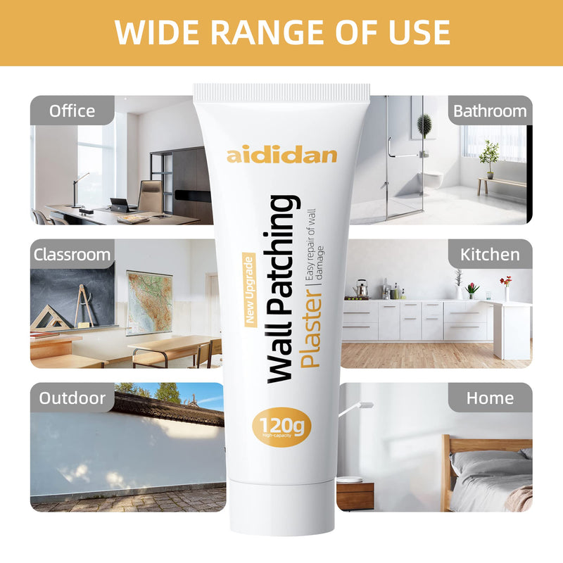 Drywall Repair Kit Hole Repair Patch Kits Wall Spackle Repair Paste Wall Mending Agent Quick Fix Solution for Home Wall, White Repair Putty Plaster Dent & Wood Scratch Repair 1 Pack