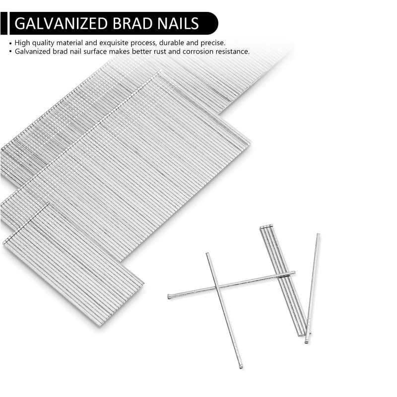 18 Gauge Brad Nails 2inch,Galvanized Brad Nails Heavy Duty for Nail Gun for Upholstery, Trims, Molding, Woodworking 800pcs/Box