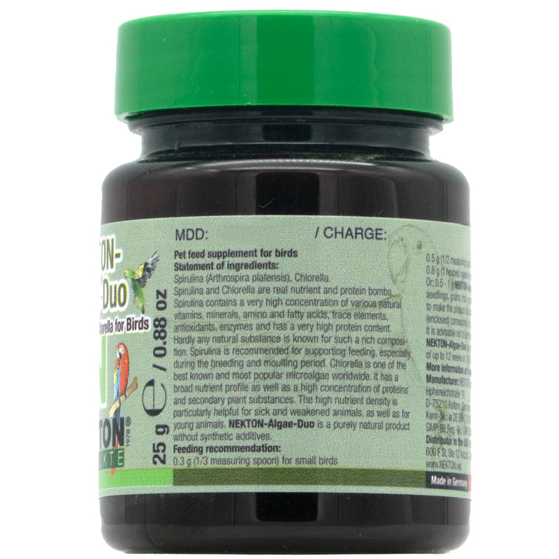 Nekton Algae-Duo Spirulina and Chlorella for Birds 25g / 0.88oz - PawsPlanet Australia