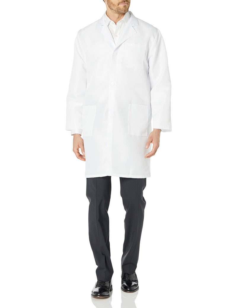 VOGRYE Professional Lab Coat for Men Women Long Sleeve, White, Unisex Medium - NewNest Australia