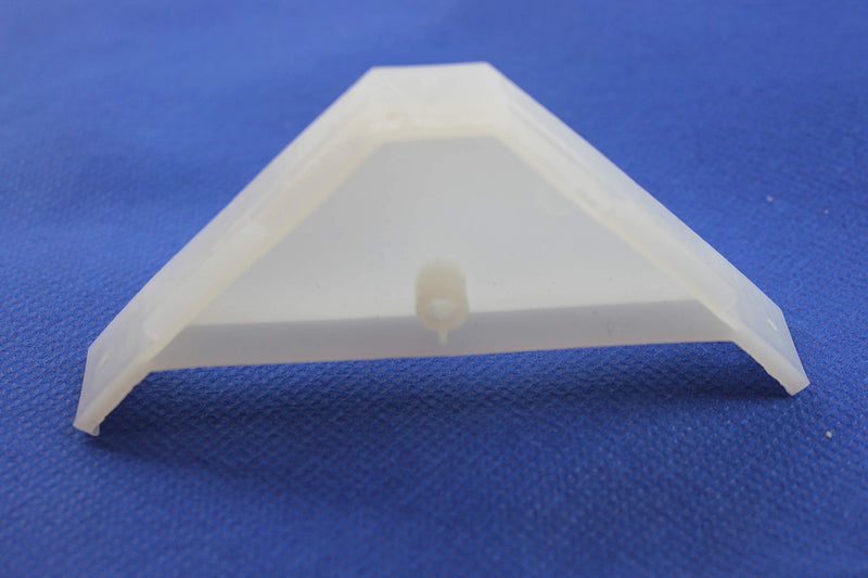 Berta 12-Pack, 90 Degree Cabinet Triangle Bracket, Plastic White Corner Support Braces