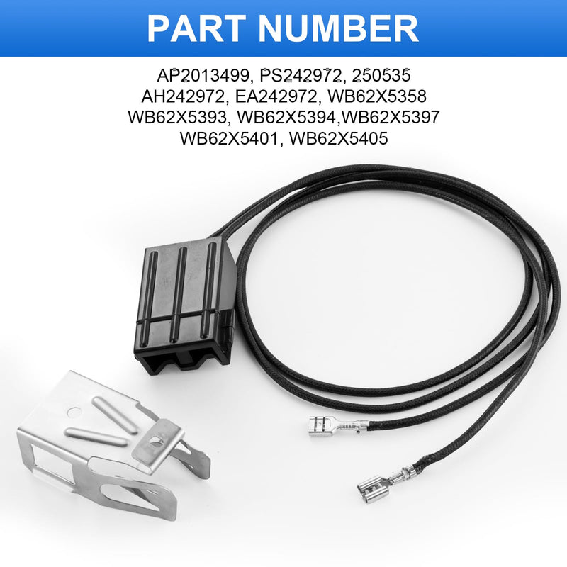WB2X8228 Element Receptacle and Wire Kit, Compatible with GE Electric Ranges Electric Stove Burners Parts, Replaces AP2013499 PS242972 250535