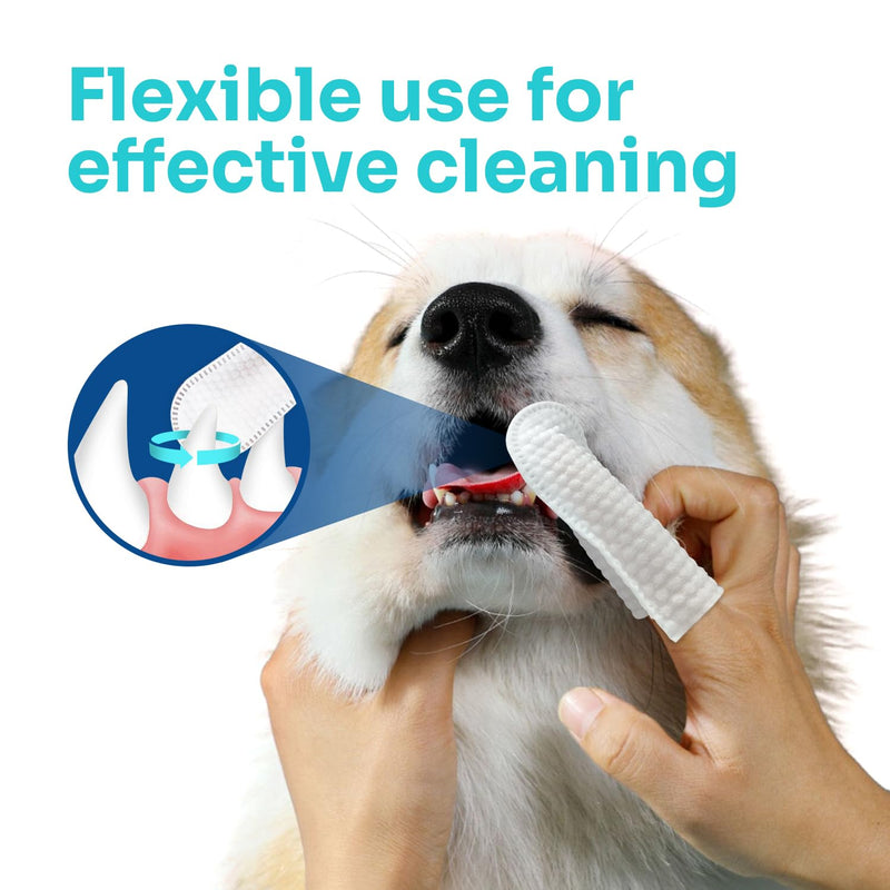 Ear Cleaner Finger Wipes for Dog and Cat 50 Conuts, Reduce Plaque and Tartar, Ear Wipes for Cat Remove Ear Wax, Dirt and Debris Freshens Breath - PawsPlanet Australia