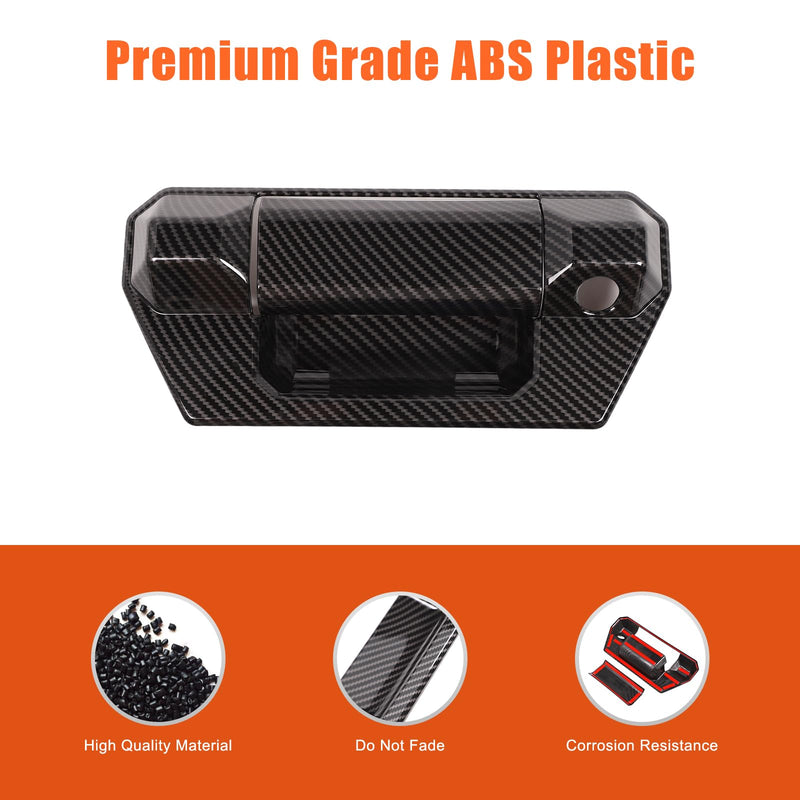 TOYCIDFG Car Tailgate Pull Handle Cover Trim Compatible with Toyota Tacoma 2024 2025, Car Exterior Decoration Accessories (Not Compatible with SR Ver) (Carbon Fiber Pattern) Carbon Fiber Pattern