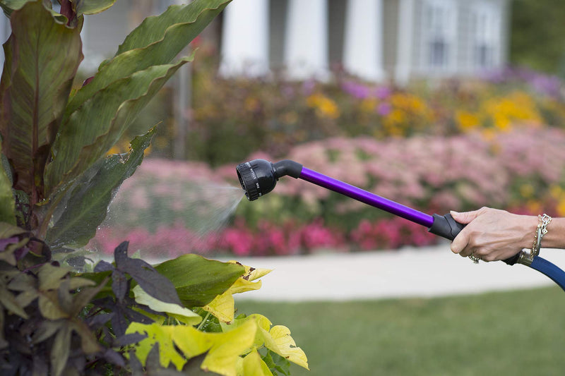 Dramm RainSelect Rain Wand – 16 Inch Aluminum Watering Wand with 9-Pattern Adjustable Spray Head & One Touch Thumb Control Valve – Garden Hose Wand for Containers, Raised Beds– Green 16"