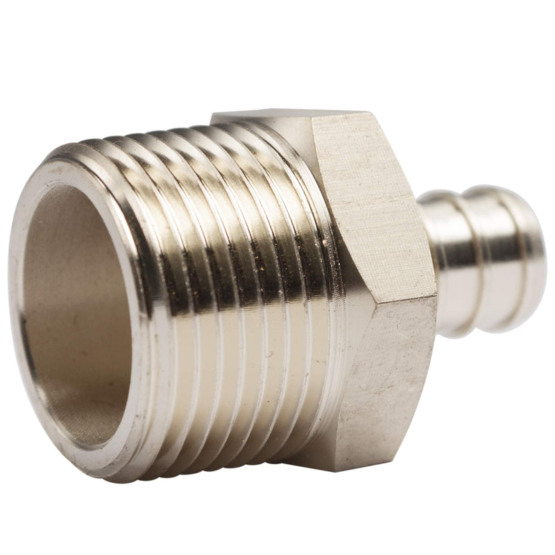 LTWFITTING No Lead Brass PEX Adapter Fitting 1/2-Inch PEX x 3/4-Inch Male NPT Crimp Adaptor (Pack of 20)