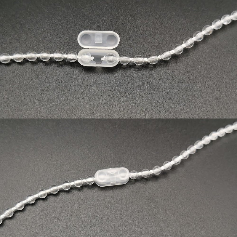 30 Pack Chain Connectors Roller Shade Bead Chain Connector Vertical Roman Roller Blind Ball Chain Cord Connector Clips (Transparent) Transparent
