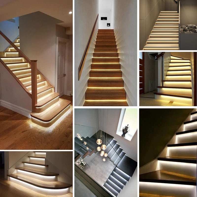 32 Channel Motion Sensor LED Stair Controller Automatic Staircase Lighting Controller Short Circuit Proof Stairway Step Light Controller Adjustable Brightness for Indoor Under Stair Lighting