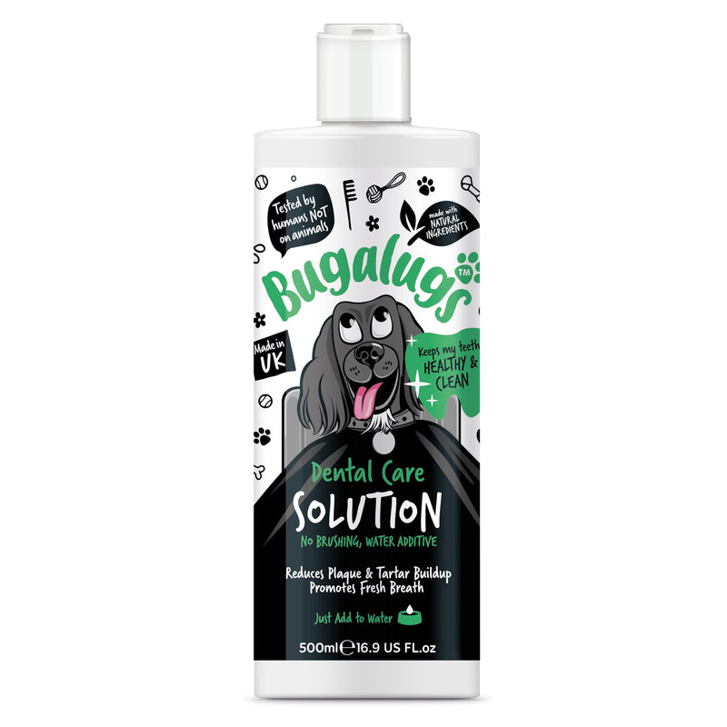 BUGALUGS Dog Breath Freshener Dental Care Water Additive. Clean Teeth, Healthy Gums & Fresh Breath - Natural Dog Plaque Remover & Tartar Remover for Teeth. No Brushing Needed (16.9 Oz Water Additive) 16.9 Oz Water Additive