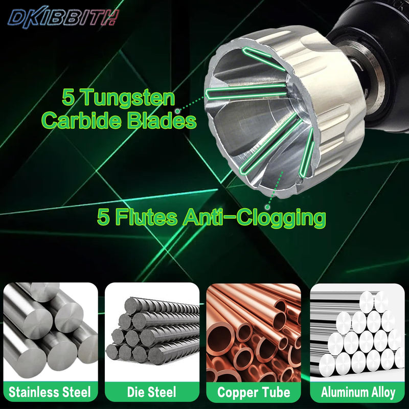 Heavy-Duty Deburring Chamfer Tool with Sharp Tungsten Carbide Blades,Fast Hex Shank Deburr Drill Bit, External Burr Removal for Metal Rod Bolt Pipe 3D Printing PVC in 5/8" to 1-3/8"Diameter(16~35mm) Deburring Chamfer Tool 5/8" to 1-3/8"