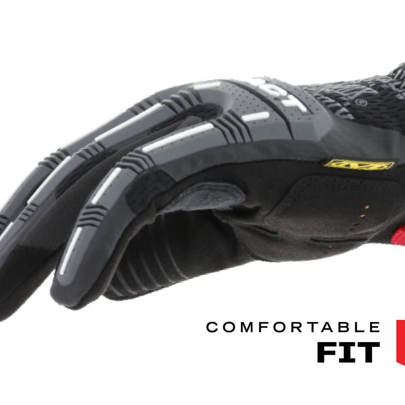 Mechanix Wear M-Pact Open Cuff Gloves - Abrasion-Resistant Gloves for Working Comfortably - Breathable Design - Secure Fit - Machine Washable - Touchscreen Capable - Black - X-Large Black/Grey