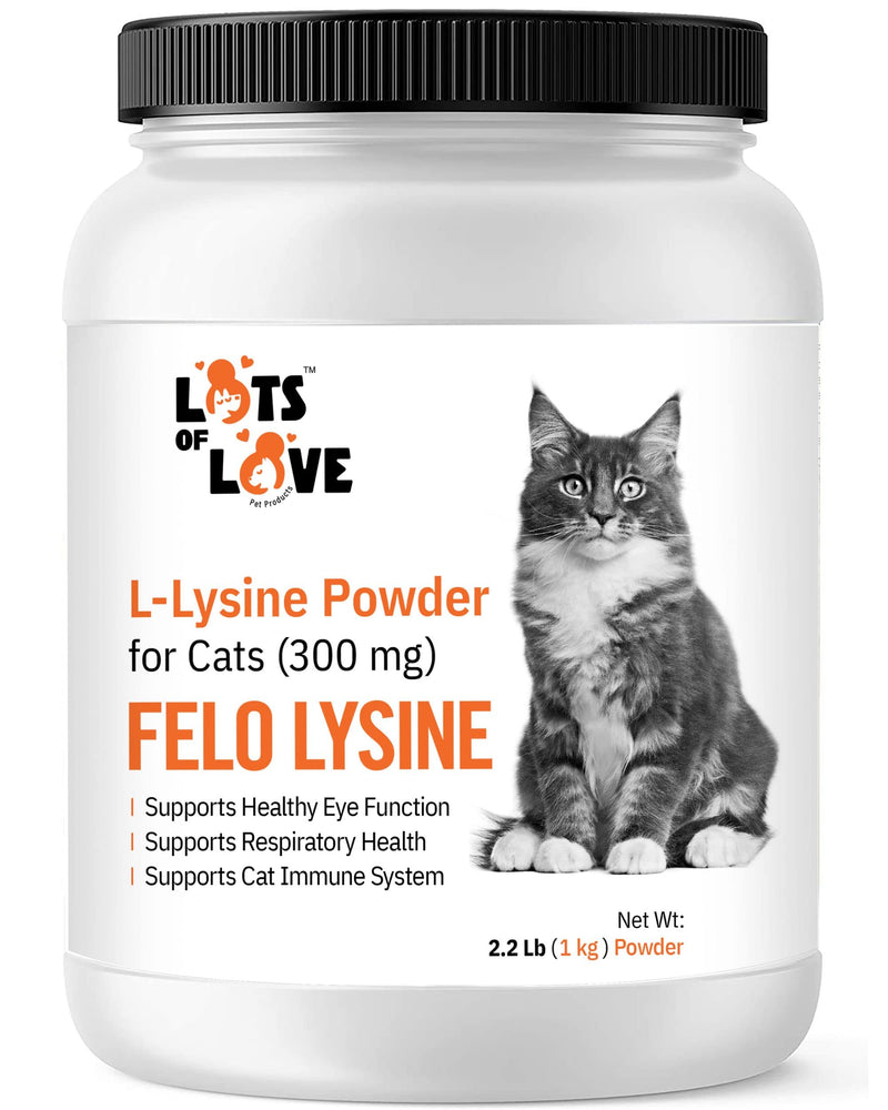 FELO LYSINE - L-Lysine Powder for Cats 300 mg (Thomas Pet Earlier), 12 oz 12 oz (340 g) Powder - PawsPlanet Australia