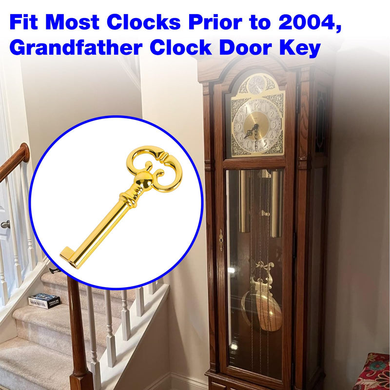 Grandfather Clock Key Replacement Howard Miller Grandfather Clock Door Key, Compatible Ridgeway, Sligh, Emporer, Pearl, Seth Thomas Clock Door Key Suit for Most Clock Prior to 2004
