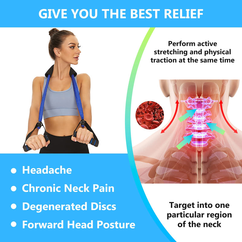 Neck Stretcher Exerciser, Cervical Traction Device for Neck Pain Relief and Cervical Spine Alignment. Portable Neck Traction Exerciser for Home/Office, Neck and Shoulder Relaxer. (20-25 Pounds) 20-25 Pounds