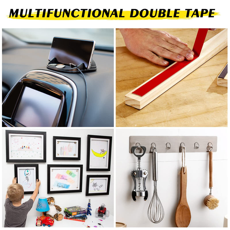 EMITEVER Double Sided Adhesive Tape Heavy Duty, Acrylic Foam Mounting 16.4FT X 1IN, Waterproof & Strong Double Stick, Strip Tape for Home Office Decor 16.4ftx1in - NewNest Australia