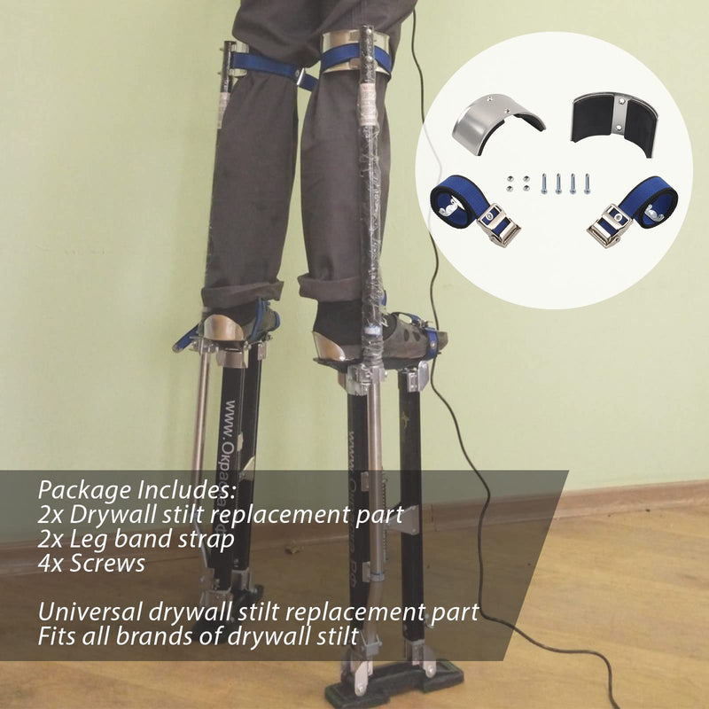 Drywall Stilt Replacement Parts, Universal Stilt Accessories Kit, Easy Use Leg Band Blue-Pair