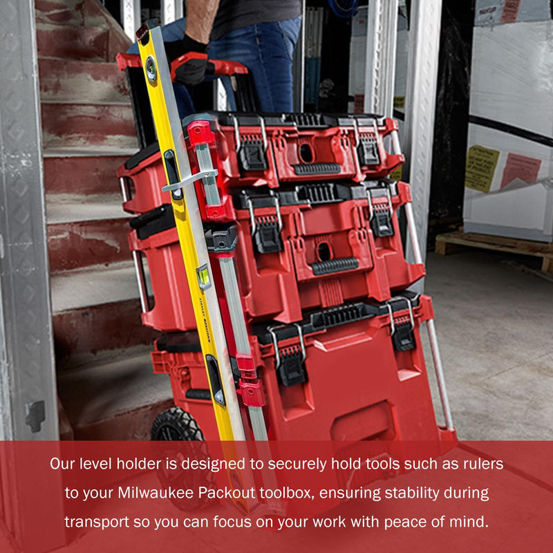 CNQLIS Level Mount Holder for Milwaukee Packout Tool Boxes, Fits Packout Organizers, Includes Set Screws, Creative Mods & Upgrades for Milwaukee Packout tool box – Left Side