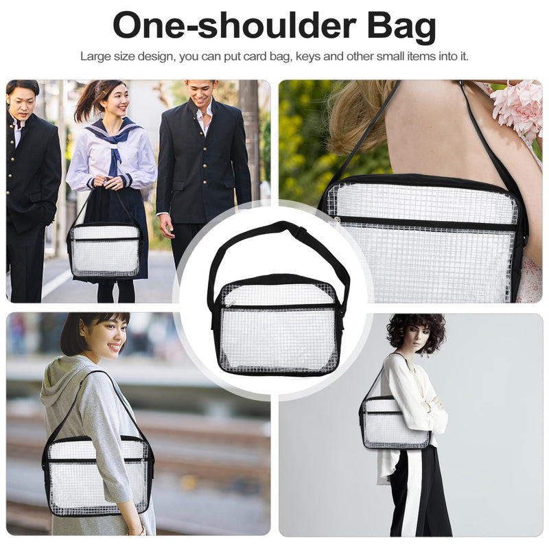 DOITOOL Clear Tool Storage Bag Transparent Pvc Cross Body Bag with Adjustable Shoulder Strap 15.74 X 11.81 X 3.14 in Anti-Static Storage Pouch for Tools Keys Travel