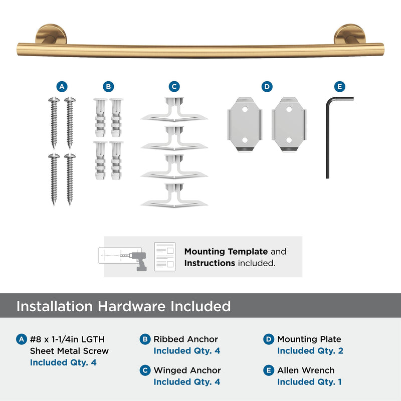 Amerock BH26543CZ | Champagne Bronze Towel Bar | 18 inch (457 mm) Center-to-Center Towel Rack | Arrondi | Bathroom Towel Holder | Bathroom Hardware | Bath Accessories 18 Inch (457 mm)