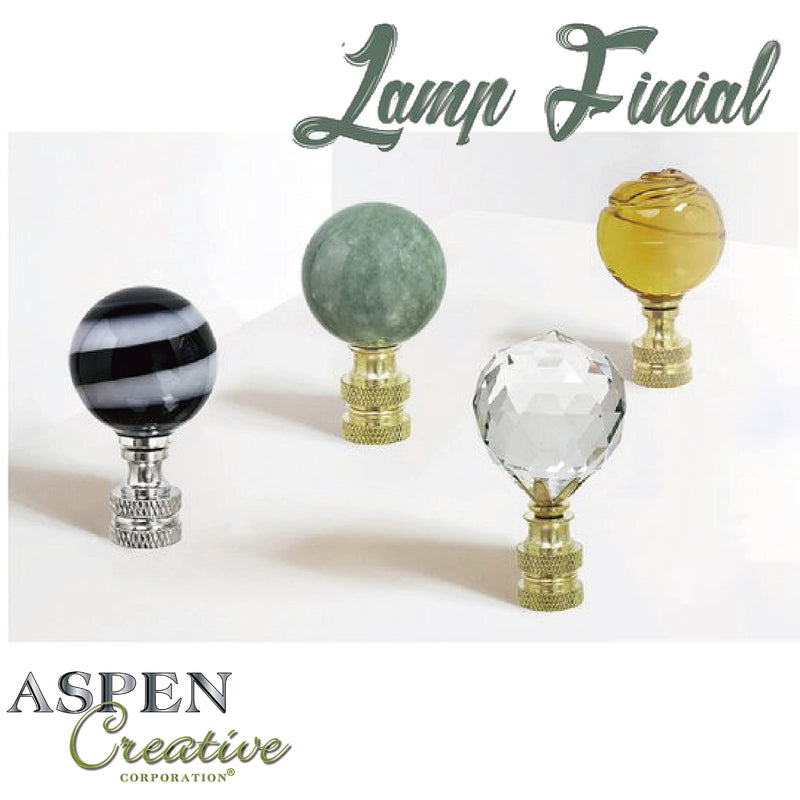 Aspen Creative 24019-42 Lamp Finial, 2 Pack, Antique Brass