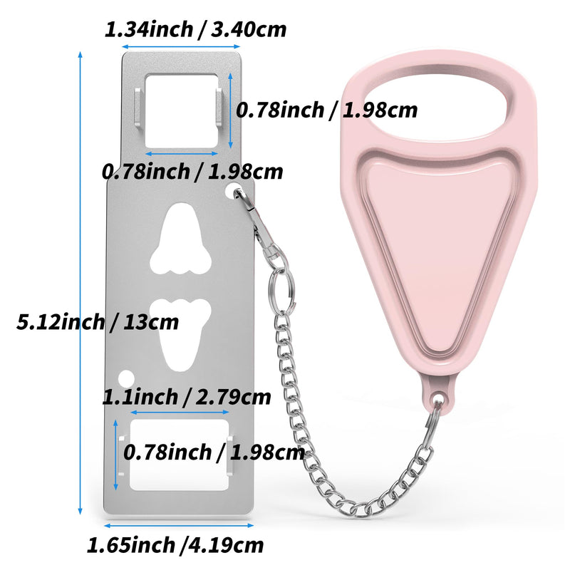 Hotel Safety Portable Door Lock, Universal Security Hotel Door Locks Add Door Protection by Jam Lock Doors from Inside for College Dorms Apartment Bedrooms Hotels Rooms Pink 1 Pack Pink, 1 Pack