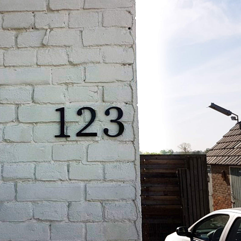 HASWARE House Number Sign 4 inch Modern Door Numbers Signage Plaque Street Home Address Numerals Zinc Alloy (1, Black) 1