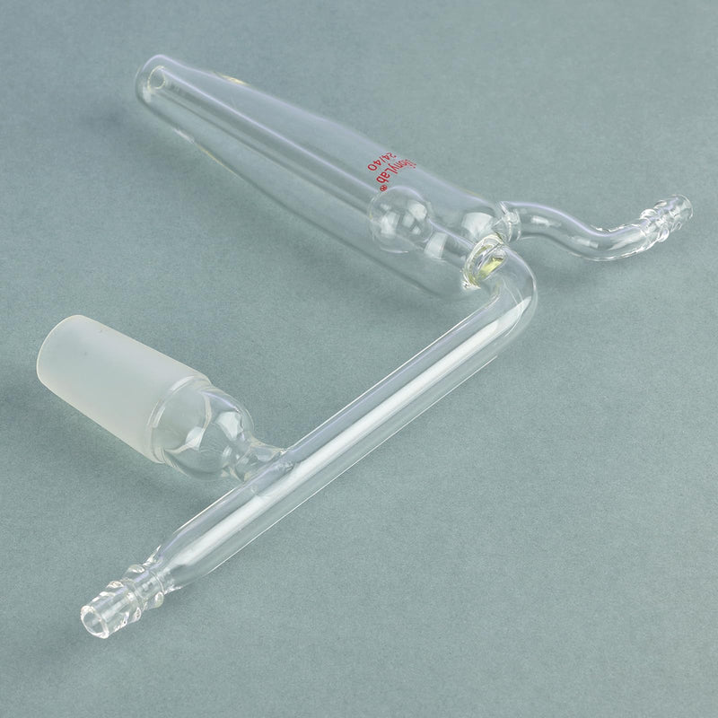 stonylab Borosilicate Glass Spherical Oil Bubbler, 24/40 Standard Joint Gas Reaction Adapter, for Chemical Gas Reaction Experiments and Scientific Research 24/40 Joint