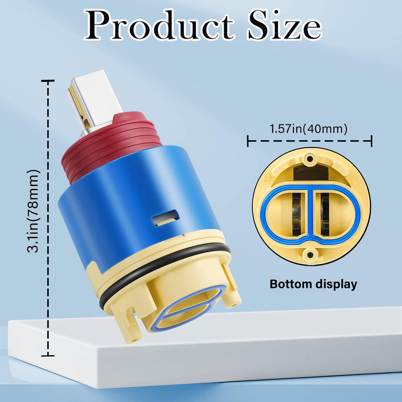 (2Pack) RK7300-CART-3P Pressure Balancing Cartridge Replacement, RK7300-CART-3P Shower Cartridge Compatible with Z-7300,Z-7301,Z-7302 Series Single Handle Faucets Tub and Shower Valve