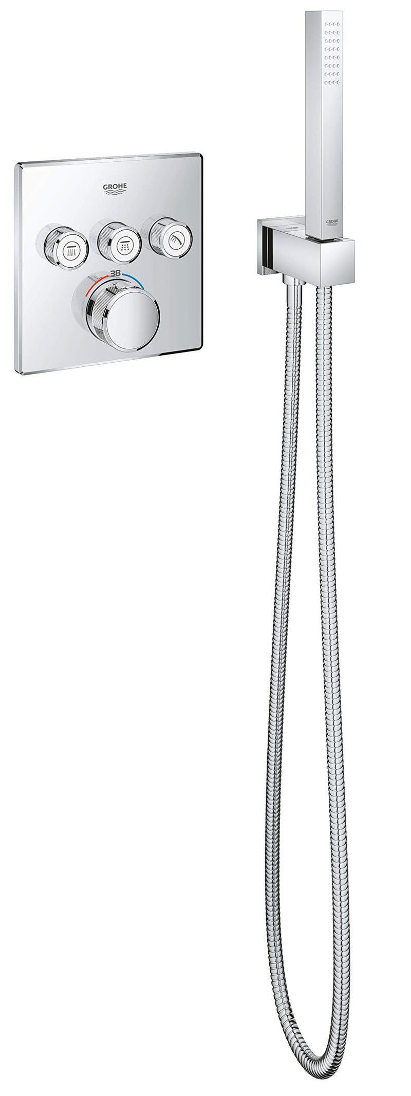 GROHE 28143000 RelexaFlex 59" Metal Longlife Shower Hose, Starlight Chrome
