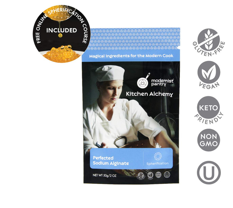 Perfected Sodium Alginate ⊘ Non-GMO Vegan OU Kosher Certified - 50g/2oz