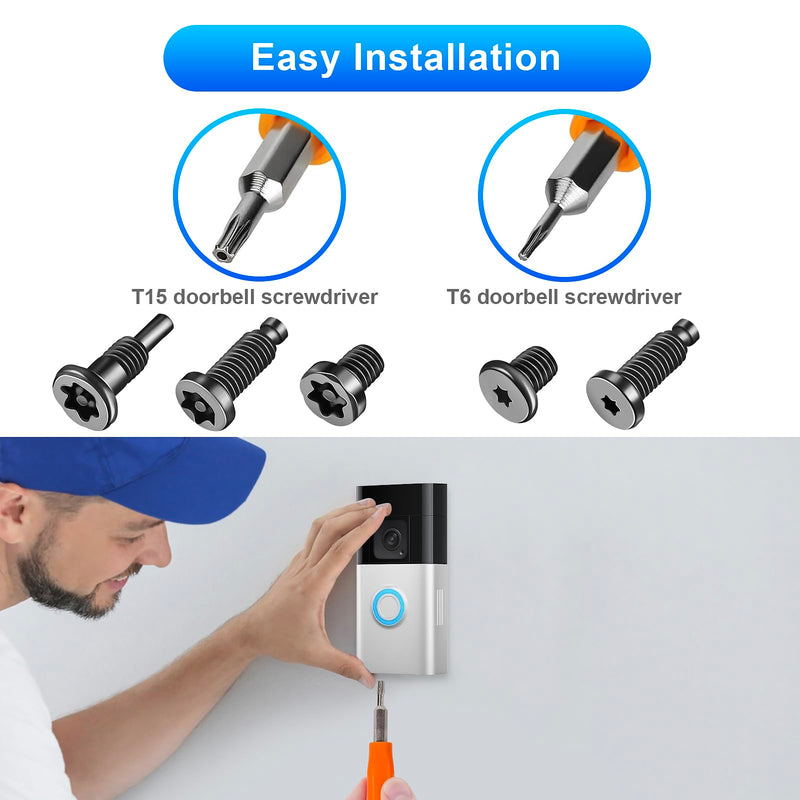 20Pcs Doorbell Screws for Ring Doorbell Screws Replacement, Video Doorbell Replacement Screws, Security Screws Compatible with Video Doorbell, Video Doorbell 2/3/4/Pro 2, Battery Doorbell Plus CTYUKHS