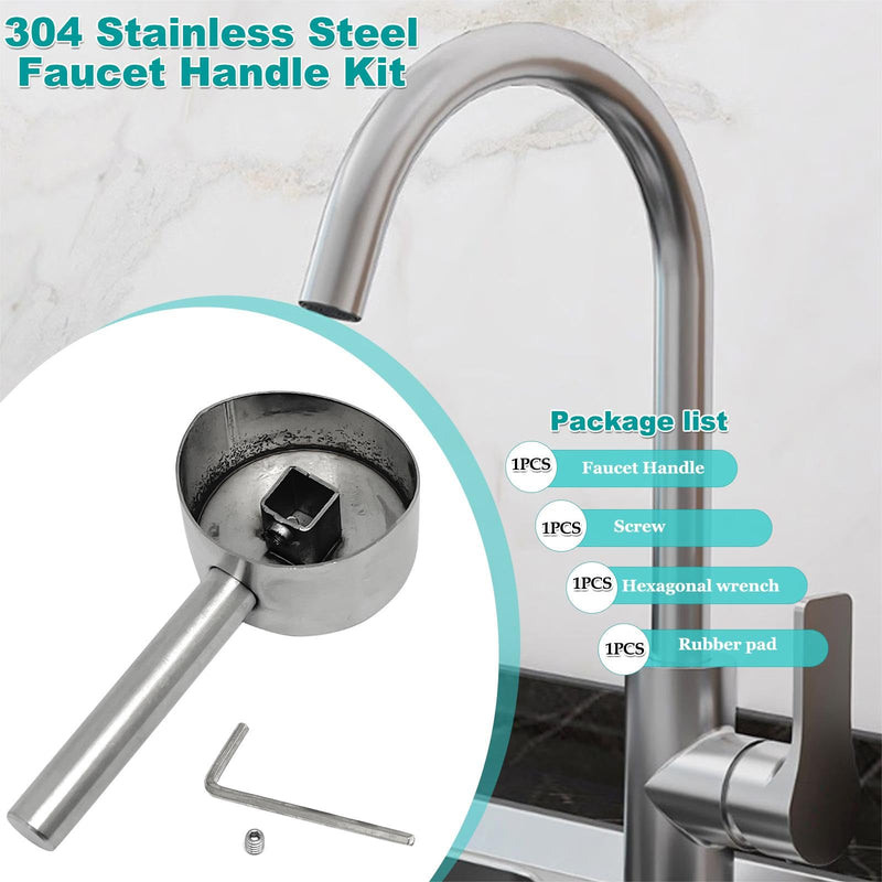 1set 42mm Width 304 Stainless Steel Faucet Handle Kit,for Single Handle Faucet(One-Shape Type) 42mm/One-Shape Type