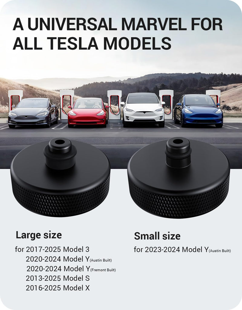 BASENOR Upgraded Tesla Car Floor Jacks, Jack Pucks with Storage Case, TPE Lifting Jack Pad [10x Hardness] to Protect Chassis, Vehicles Accessories for 2013-2025 Model 3/Y/S/X, Austin & Fremont Build