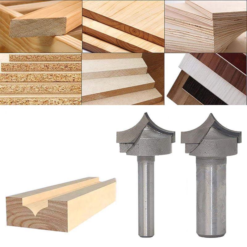 Point Cutting Roundover Router bit 1/2 inch Shank 1-1/2 inch Cutting Diameter Edging Cabinet Door Drawer Router bits Woodworking Carving milling Cutter 1-1/2in 1/2in