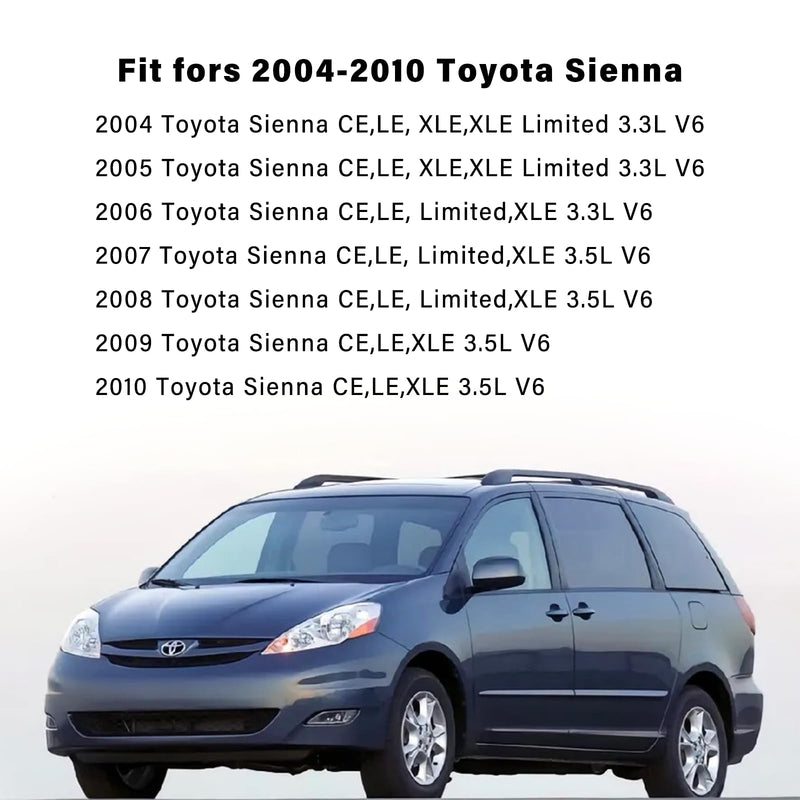 Sienna Sliding Door Roller Hinge 1 Pair Compatible with 2004-2010 Sienna CE LE XLE Left Driver & Right Passenger Side Center Door Power Roller Assembly Replace 6839008031 68380-08031