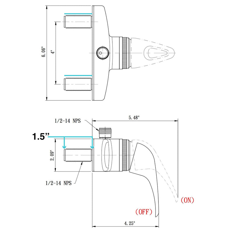 Dura Faucet DF-SA150-ORB RV Shower Faucet Valve Diverter (Oil Rubbed Bronze) Oil Rubbed Bronze