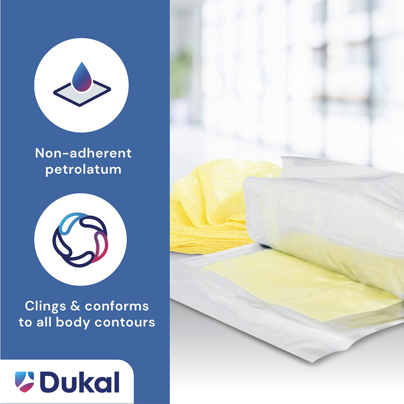 Dukal 214 Xeroform Petrolatum Gauze, Sterile, 2" W x 2" L 25 Count (Pack of 1)