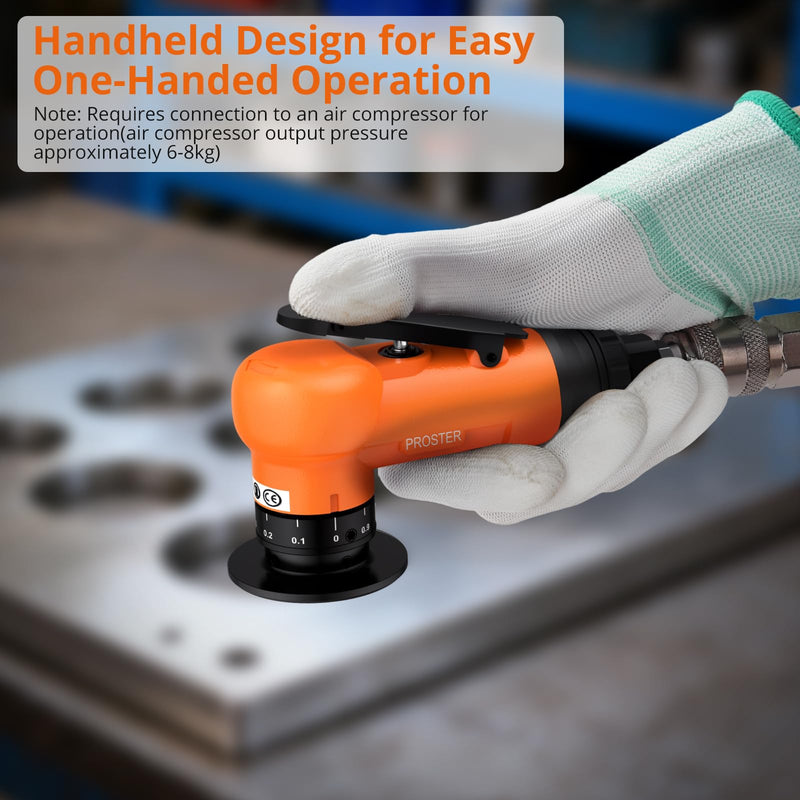 Proster Pneumatic Chamfer Tool Kit Professional Air Deburring Machine, 30000 RPM with Dual-Blade System (R & C Blades), 22-Piece Tungsten Carbide Set for Metal, Wood, PVC, Pipes (Orange) Orange