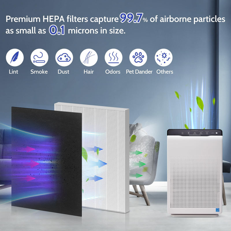 115115 HEPA Replacement Filter A for Winix Plasmawave AirPurifier C535 2 Set