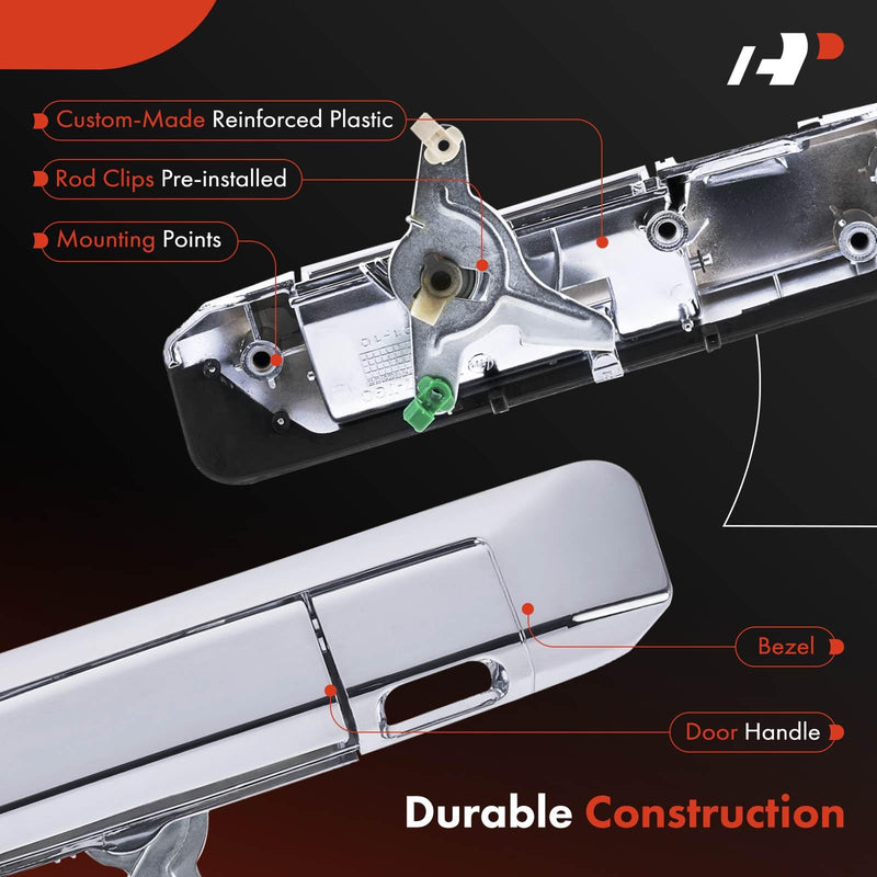 A-Premium Tailgate Handle Liftgate Latch Handle Compatible with Toyota Tacoma 2009-2015, Chrome, Replace# 69090-04020
