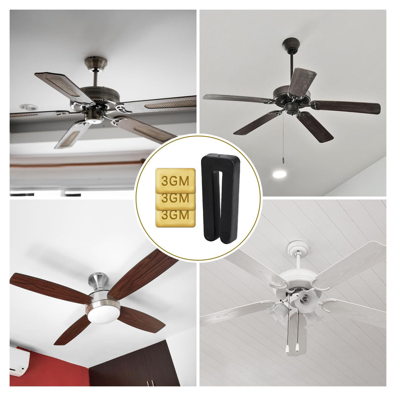 8PCS Ceiling Fan Blade Balancing Kit Including Fan Balancing Clips and 6pcs Metal Self-Adhesive 3G Weight Practical Fan Balance Kit for Ceiling Fan Weight Balancing 2pcs