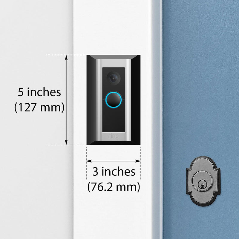 Ring Doorbell Mount - Hidden River Lab genuine Wall plate for Ring Wired Doorbell PRO (formerly Ring PRO2) - Premium adapter plate - Black