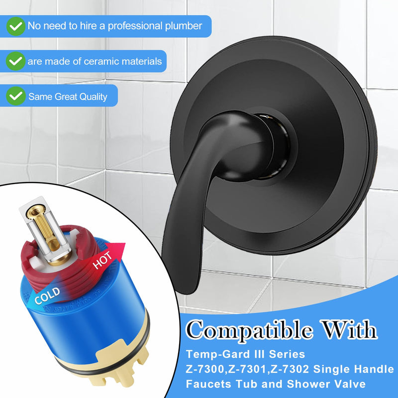 (2Pack) RK7300-CART-3P Pressure Balancing Cartridge Replacement, RK7300-CART-3P Shower Cartridge Compatible with Z-7300,Z-7301,Z-7302 Series Single Handle Faucets Tub and Shower Valve