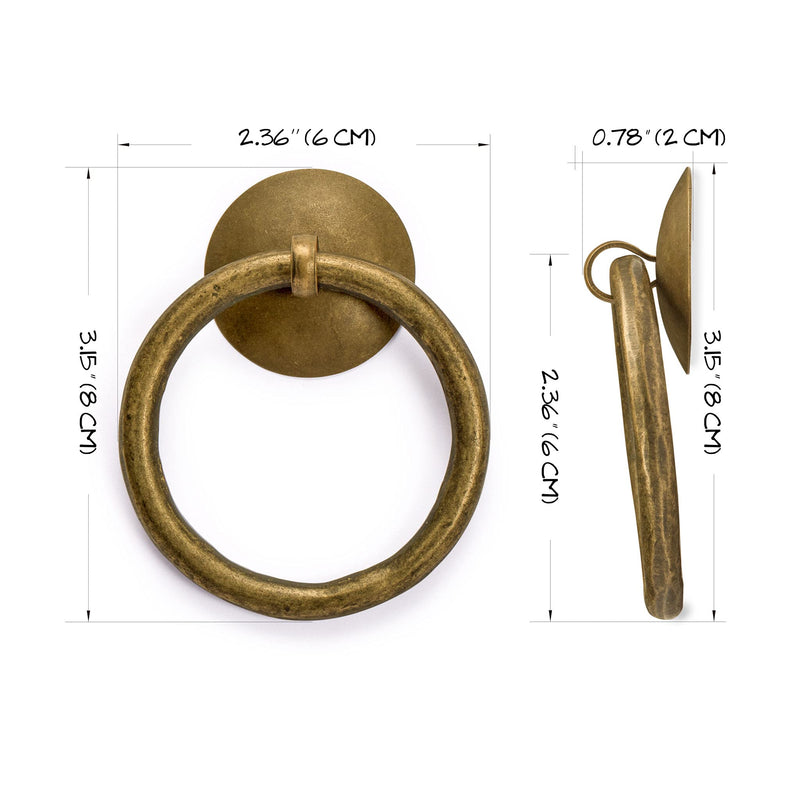 Hardware Philosophy Chinese Medicine Cabinet Pulls 3.2 Inches - Set of 2 - Architectural, Interior Design, Furniture Cabinet Customization Hardware