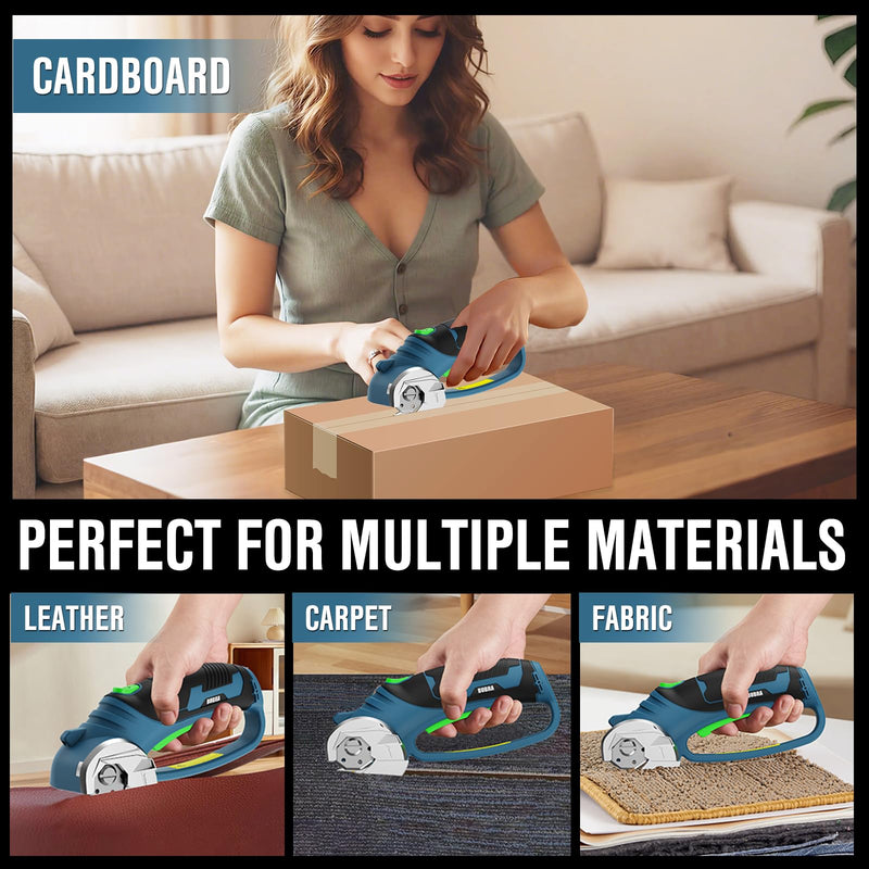Cordless Electric Scissors for Cardboard Cutter with 4 SK5 Blades