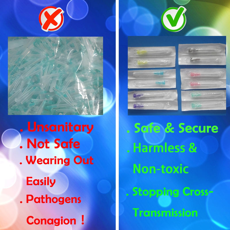 100Pack -18Ga 1.5inch(38mm) Dispensing Needles with Luer Lock,Individual Package of Injection Syringe Accessories ,Suitable for Refilling Liquid, Inks,Livestock and Industry 18Ga 1.5inch(38mm) 100
